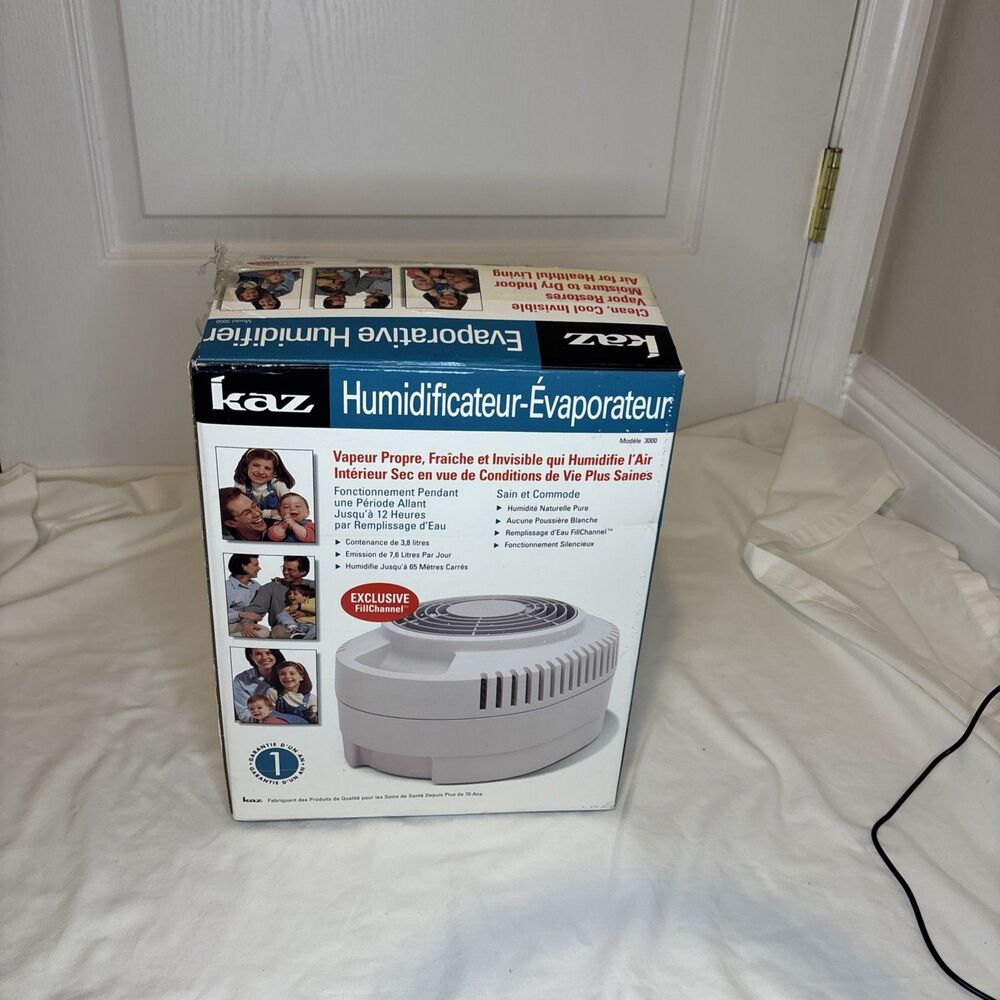 Kaz Evaporative Humidifier‎ Model 3000 - 1 Gallon Capacity - USED in Box Tested